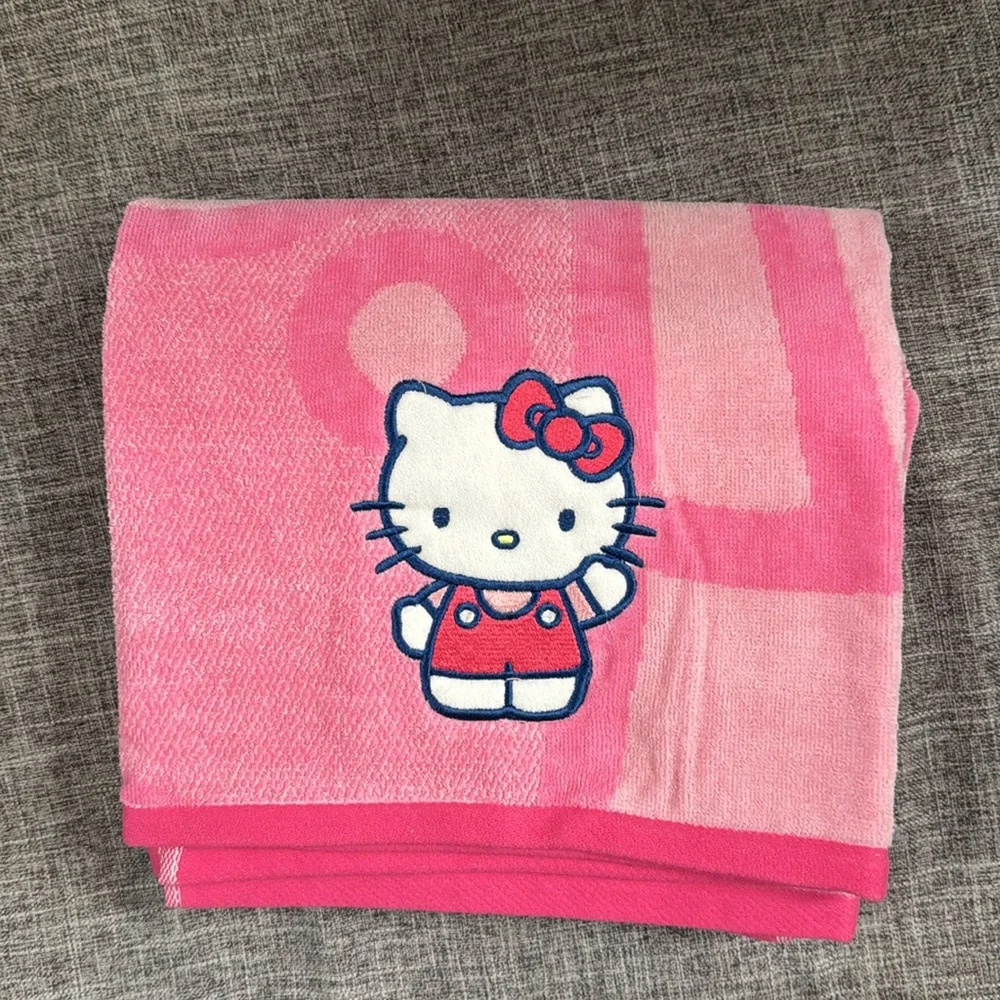 Hello Kitty Embroidered Beach Towel 34 in. X 63 in